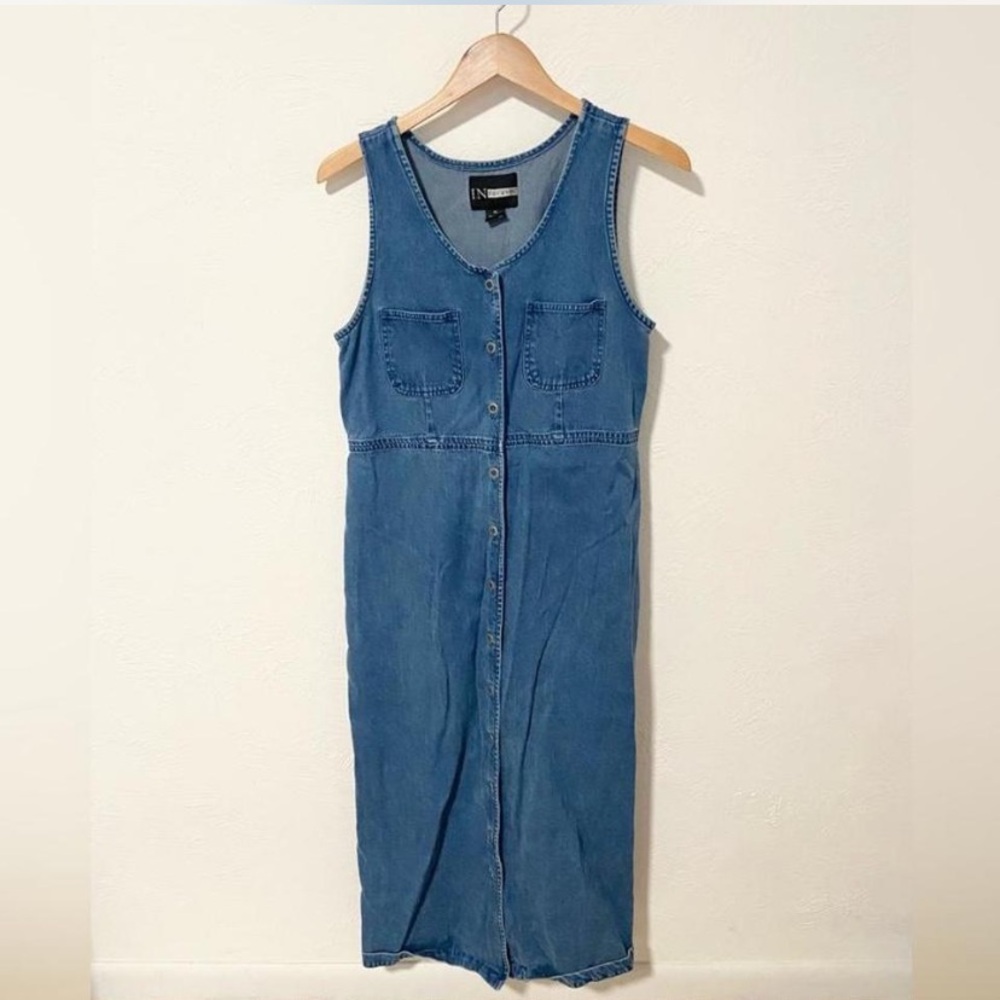 Vintage denim maxi dress